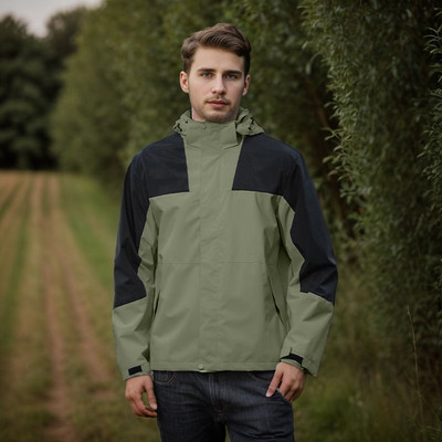 Āra jakas Vīriešu Rudens Ziemas Ūdens Apģērbs Krāsa Bloķējošs Mētelis Garām Piedurknēm Elpojošs Pārgājienu Jaka Vīriešu Apģērbs