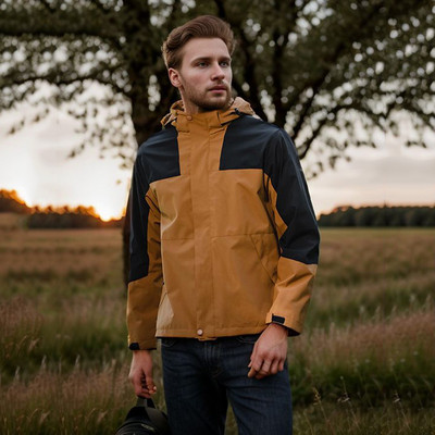 Āra jakas Vīriešu Rudens Ziemas Ūdens Apģērbs Krāsa Bloķējošs Mētelis Garām Piedurknēm Elpojošs Pārgājienu Jaka Vīriešu Apģērbs