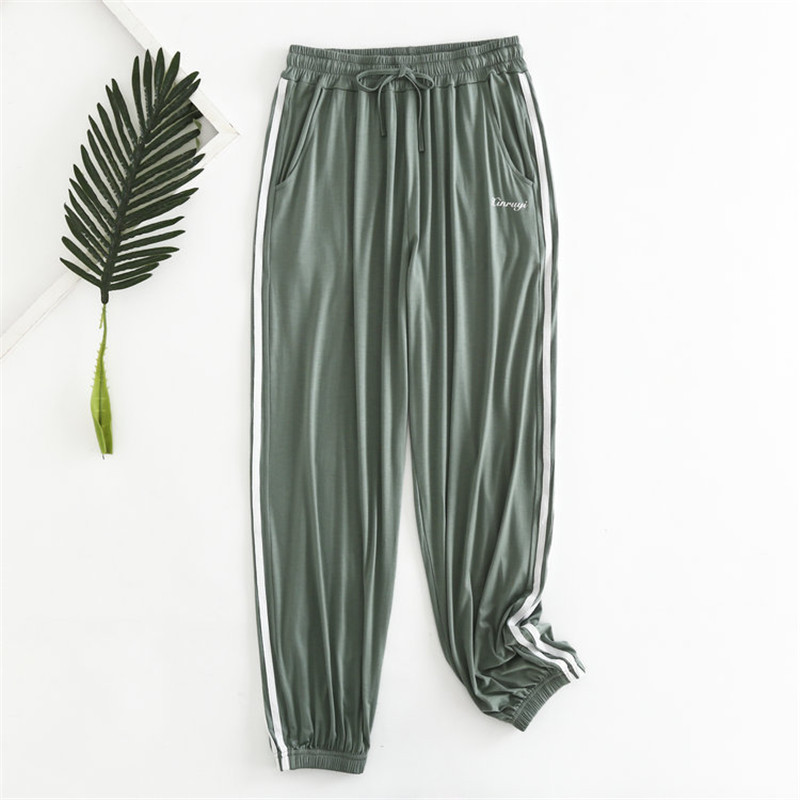 Fdfklak, primăvară, toamnă, pantaloni anti-țânțari, pantaloni de vară, subțiri, largi, pantaloni de slogan, modal, pentru acasă, îmbrăcăminte exterioară, pantaloni de pijama