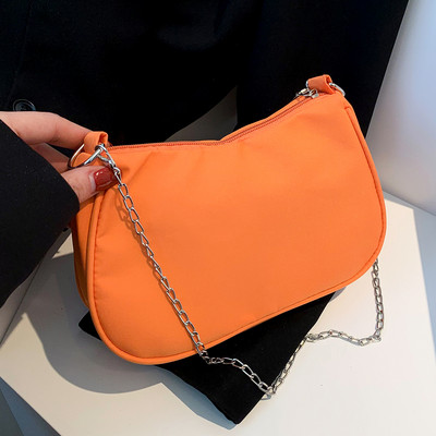 Γυναικεία τσάντα Hobo Μονόχρωμη Ευέλικτη τσάντα χιαστί Απλή αλυσίδα Μοντέρνα για κορίτσια Μεγάλη τσάντα υψηλής ποιότητας για ταξιδιωτικές διακοπές