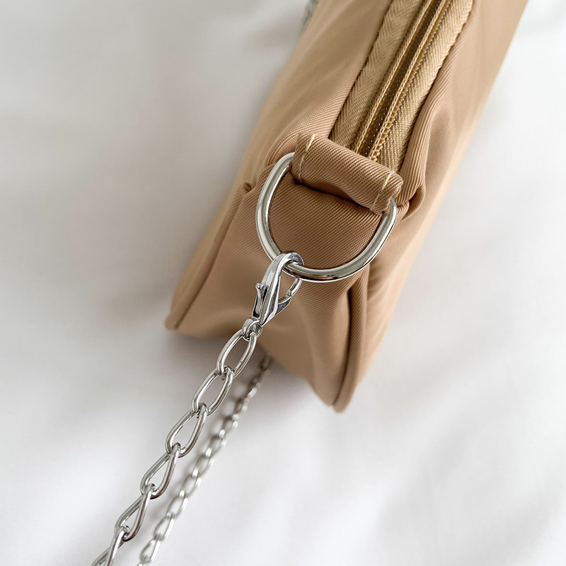 Γυναικεία τσάντα Hobo Μονόχρωμη Ευέλικτη τσάντα χιαστί Απλή αλυσίδα Μοντέρνα για κορίτσια Μεγάλη τσάντα υψηλής ποιότητας για ταξιδιωτικές διακοπές