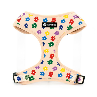 Collarlogo reguleeritav lemmikloomade koera kaelarihm, vastupidav pehme armas loovvärviline lillekujundus jalutusrihm Neopreenist rakmed kakakoti jaotur