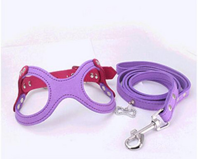 Νέο λουρί για σκύλους κατοικίδιων ζώων Μαλακό δερμάτινο λουρί για σκύλους + λουρί Χαριτωμένο λουρί με μοτίβο γυαλιού που συνδέει ισχυρό λουρί για διαφορετικές φυλές SML