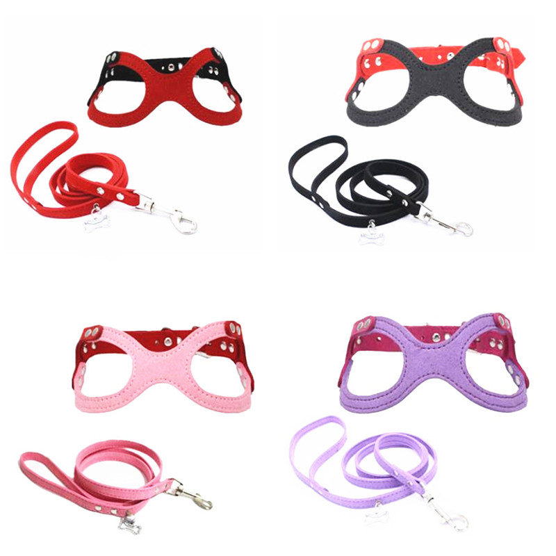 Νέο λουρί για σκύλους κατοικίδιων ζώων Μαλακό δερμάτινο λουρί για σκύλους + λουρί Χαριτωμένο λουρί με μοτίβο γυαλιού που συνδέει ισχυρό λουρί για διαφορετικές φυλές SML