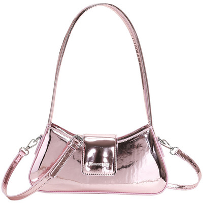 Φωτεινές δερμάτινες τσάντες χιαστί Γυναικείες τσάντες πολυτελείας Y2k Ασημένιες τσάντες τσάντα μασχάλης Γυναικείες τσάντες μασχάλης Γυναικείες τσάντες τσάντα τσαντάκι Hobo