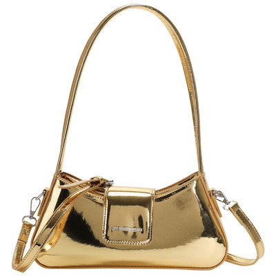 Φωτεινές δερμάτινες τσάντες χιαστί Γυναικείες τσάντες πολυτελείας Y2k Ασημένιες τσάντες τσάντα μασχάλης Γυναικείες τσάντες μασχάλης Γυναικείες τσάντες τσάντα τσαντάκι Hobo