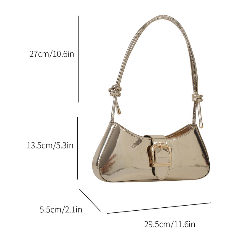 Φωτεινές δερμάτινες τσάντες χιαστί Γυναικείες τσάντες πολυτελείας Y2k Ασημένιες τσάντες τσάντα μασχάλης Γυναικείες τσάντες μασχάλης Γυναικείες τσάντες τσάντα τσαντάκι Hobo