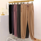 Fdfklak Φθινόπωρο Wnter Modal κολάν Γυναικεία υπνοδωμάτια για το σπίτι Φορέστε παντελόνι με φαρδύ πόδι Loose Bloomers Ελαστική μέση πιτζάμες παντελόνι