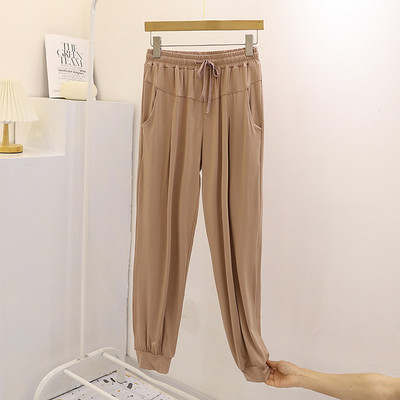 Fdfklak Φθινόπωρο Wnter Modal κολάν Γυναικεία υπνοδωμάτια για το σπίτι Φορέστε παντελόνι με φαρδύ πόδι Loose Bloomers Ελαστική μέση πιτζάμες παντελόνι