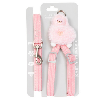 Set de lesă ham respirabil albine pentru câini, animal din desene animate, curea moale pentru piept pentru animale de companie, câini mici, mijlocii mari, pisici, articole de călătorie în aer liber pentru animale de companie