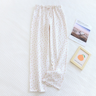 Fdfklak Cartoon Print Sleep Bottoms Női nappali viselet Otthoni nadrág tiszta pamut pizsama nadrág női tavaszi nyári nadrág