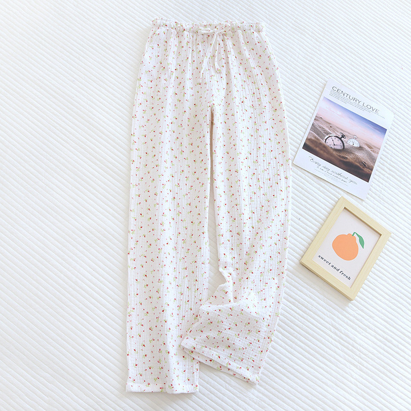 Fdfklak Cartoon Print Sleep Bottoms Női nappali viselet Otthoni nadrág tiszta pamut pizsama nadrág női tavaszi nyári nadrág