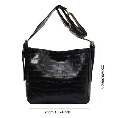 Krokodil mintás hírvivő táskák nőknek Luxus Minőségi Női Kézitáskák Vödörtáska Minőségi bőr Crossbody válltáska