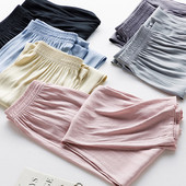 Kevadsuvised naiste pidžaamapüksid, vabaaja kodukandmine, sirge püksiga naiste pidžaama laia säärega püksid