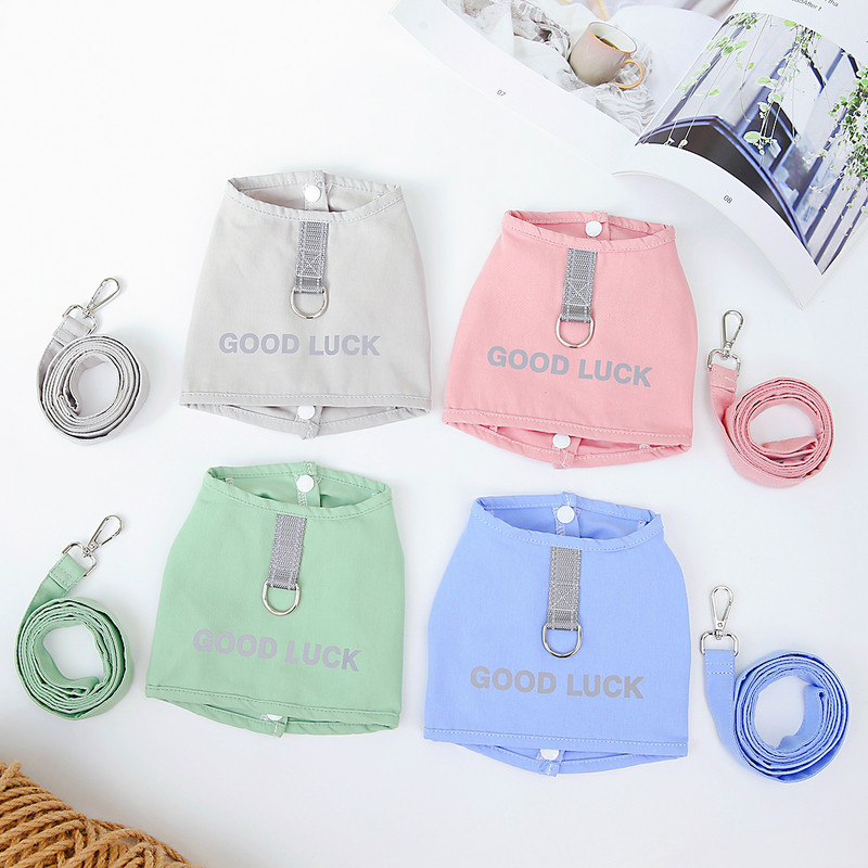 Kutsikarakmete riidevest väikestele keskmistele koertele kassirakmete jalutusrihma komplekt lemmikloomade T-särk Yorkie chihuahua jalutamiskoerte tarvikud