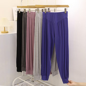 Fdfklak Nou 2022 Pantaloni de dormit modal pentru femei Pantaloni largi Îmbrăcăminte acasă pijamale Pantaloni de primăvară toamnă Lenjerie de noapte Pantaloni de damă