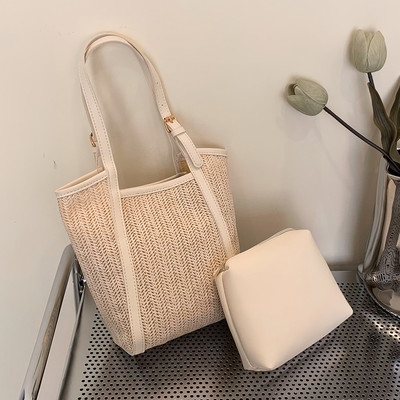 Καλοκαιρινή ψάθινη τσάντα 2023 Τσάντα παραλίας με χερούλι για γυναίκες Τσάντες ώμου Πολυτελής τσάντα σχεδιαστή Tote Woven Hobo Bag Bohemia Vacation