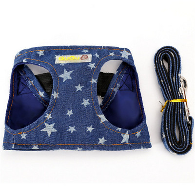 Σετ λουριών και λουριών για σκύλους κατοικίδιων ζώων για Chihuahua Pug Small Medium Nylon Mesh Ζώνες για κουτάβι γάτα Γιλέκο Λουλούδι με στάμπα λουλουδιών περπατήματος