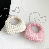 Sieviešu stepēta klimpu soma, mīksta plisēta soma, modes pufīga rokassomiņa, ikdienas soma ar rāvējslēdzēju, meiteņu somiņa