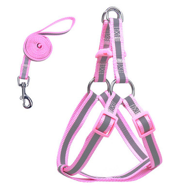 Σετ λουριών και λουριών για σκύλους κατοικίδιων ζώων Αξεσουάρ για υπαίθριο περπάτημα κουταβιού Ρυθμιζόμενο αντανακλαστικό νάιλον λουρί για μικρούς μεσαίους σκύλους
