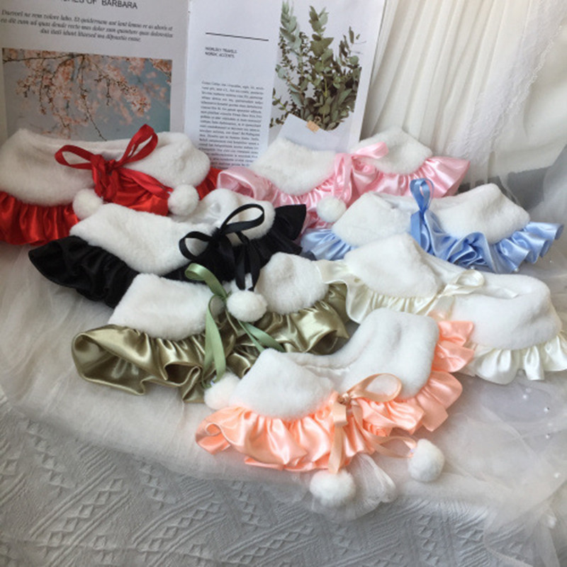 Chic Fur Dog Cape Luxury Dog Cosplay Collar Lordly Puppy Ρούχα Καπέλα Αξεσουάρ για γάτες Φωτογραφία στηρίγματα Διακοσμήσεις Arnes Perro