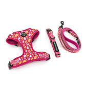 Ρυθμιζόμενο κολάρο για σκύλους κατοικίδιων ζώων Ανθεκτικό μαλακό, χαριτωμένο δημιουργικό λουρί με πεσμένα φύλλα, λουρί από νεοπρένιο με διανομέα τσάντα κακών