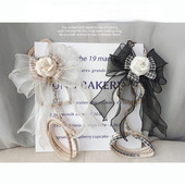 Ins New Pet Dog Traction κοστούμι Λουλούδια Φιόγκος Στήθος Πλάτη Σχοινί έλξης Γάτα Σχοινί Μόδα Πολυτελή Προηγμένα Λουλούδια Ρούχα Σκύλος Περπάτημα