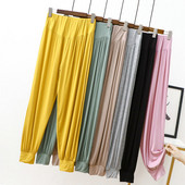 Fdfklak Modal Πυτζάμα Παντελόνια Πυτζάμες Hot Sale Παντελόνια ύπνου για Γυναικεία Ψηλόμεση Άνοιξη Καλοκαιρινό παντελόνι Casual Home Παντελόνι