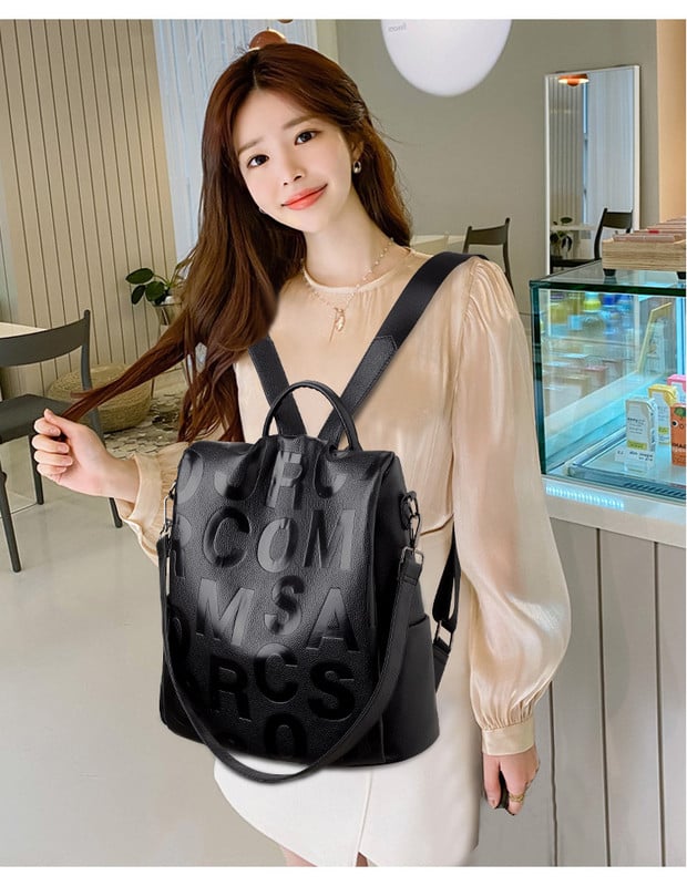 Kvaliteetsest nahast naiste vargusvastane seljakott 2023 luksusliku disainiga veekindel naiste seljakott, suure mahutavusega reisikoti seljakott