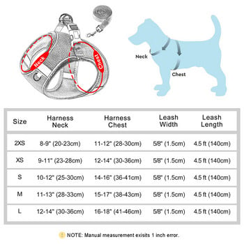 Νάιλον γιλέκο και λουρί για σκύλους για κουτάβι γάτα Καλοκαιρινό πλέγμα αντανακλαστικό ρυθμιζόμενο για μικρούς μεσαίους σκύλους γάτες Τσιουάουα