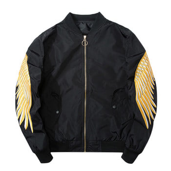 Wing Graphic Jacket Палто Hip-Pop Streetwear Връхни дрехи Windbreak Ежедневни качулки Harajuku Grunge Exercise Модерни мъжки Sudaderas