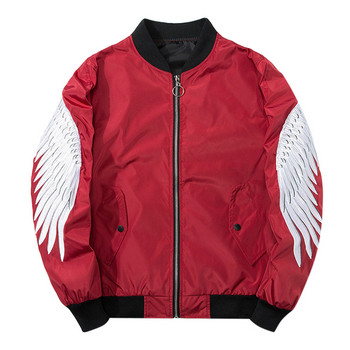 Wing Graphic Jacket Палто Hip-Pop Streetwear Връхни дрехи Windbreak Ежедневни качулки Harajuku Grunge Exercise Модерни мъжки Sudaderas