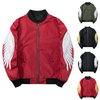 Wing Graphic Jacket Палто Hip-Pop Streetwear Връхни дрехи Windbreak Ежедневни качулки Harajuku Grunge Exercise Модерни мъжки Sudaderas