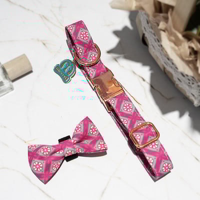 Reguleeritavad metallist pandlad lemmikloomade kaelarihmad ID-sildi ja luksusliku kikilipsuga, 3tk / komplekt koera kassi kaelarihm