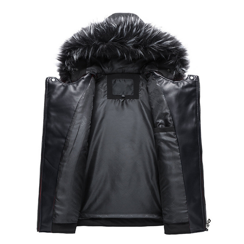 Buzunare cu fermoar Jachetă mozaică Jachetă iarnă caldă guler de blană Îmbrăcăminte exterioară Antrenament Jogging Hanoră Bărbați Casual Sudadera perfect