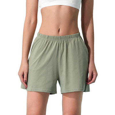 Fdfklak Άνετο Άνοιξη Καλοκαίρι Σπίτι Παντελόνι Γυναικείο Καθαρό βαμβακερό φαρδύ σορτς Casual Sleep Pantalones Γυναικεία παντελόνια πιτζάμα