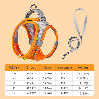 Σετ λουριών με λουρί σκύλου για μικρά σκυλιά Ρυθμιζόμενο γιλέκο με λουρί για κουτάβι για γάτα γαλλικό μπουλντόγκ Chihuahua Pug Λουρί για περπάτημα εξωτερικού χώρου