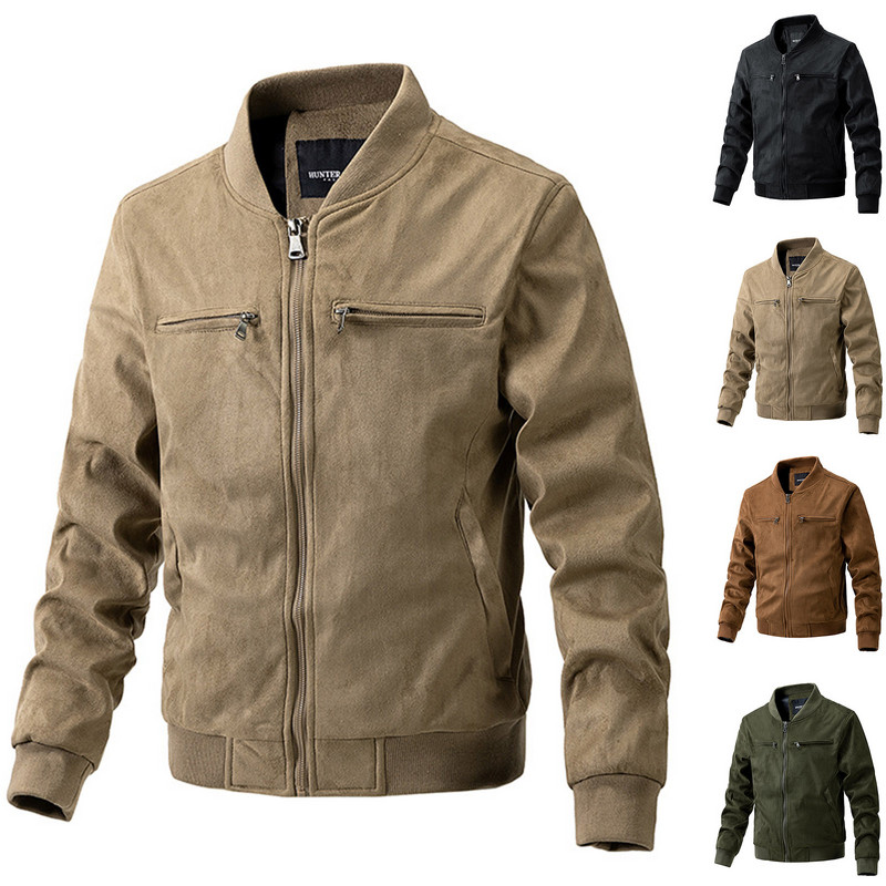 Meeste rõivad Juhtmantlid Meeste Talveks H Meeste Paksu revääriga jope Harjatud Töö Värv Solid Mantlid Lahtised jakid Meeste