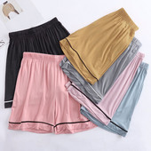 Fdfklak Удобни модални дамски пижами Къси панталони Пролет Лято Тънки свободни ежедневни домашни панталони Спално облекло Pantalones De Mujer