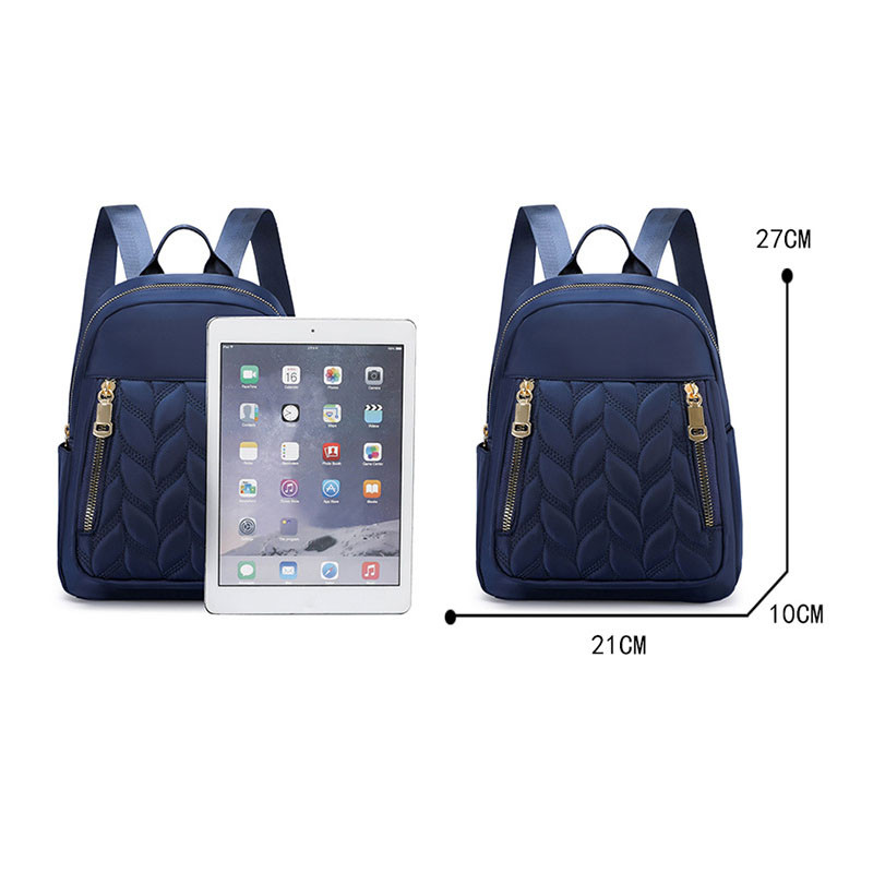 New Fashion Rucsac pentru femei Urban Simplu Rucsac casual Trend Travel Geantă din nailon de culoare solidă Geantă de doamnă ușoară impermeabilă