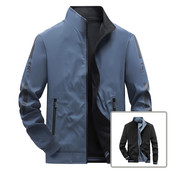 Vīriešu apģērbi Vīriešu Slim Light Up Divu rāvējslēdzēju džemperis Gara jaka Muša piedurknēm Rāvējslēdzējs Stcollar Jaka Micros Mētelis Kabatas jaka