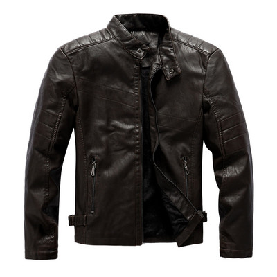 Big Tall Bărbați Jachete Jachete Pu Pentru Rochie Toamnă Piele Iarnă Vegană Jachetă de piele Cu Jachetă Puffy Stcollar