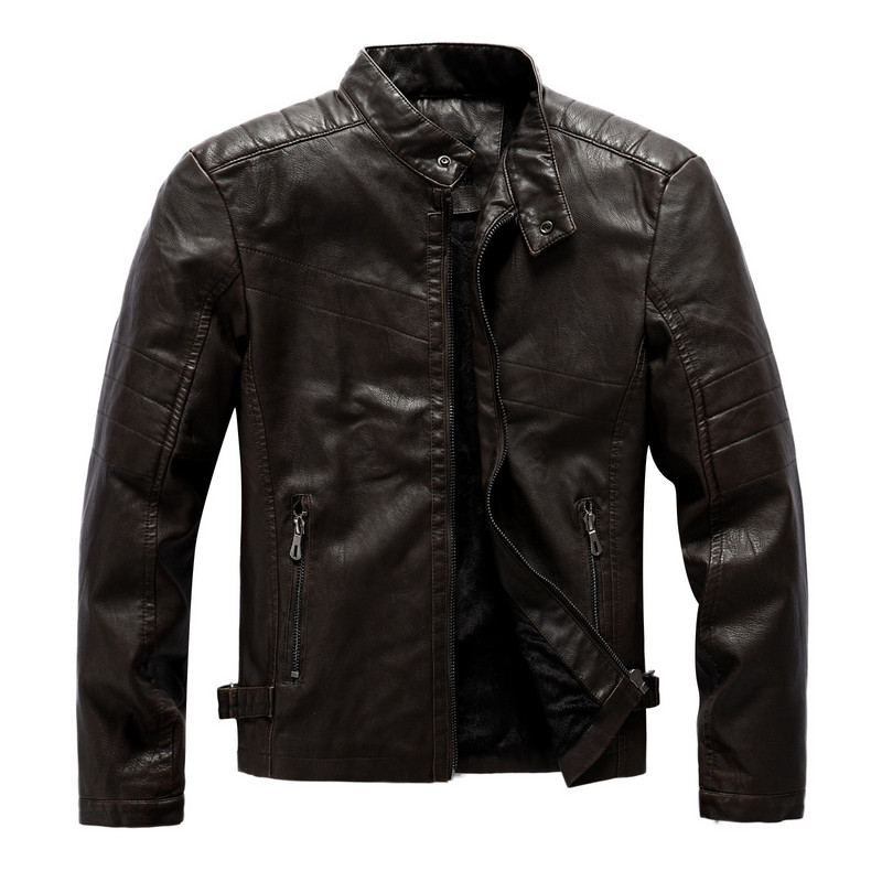 Big Tall Bărbați Jachete Jachete Pu Pentru Rochie Toamnă Piele Iarnă Vegană Jachetă de piele Cu Jachetă Puffy Stcollar