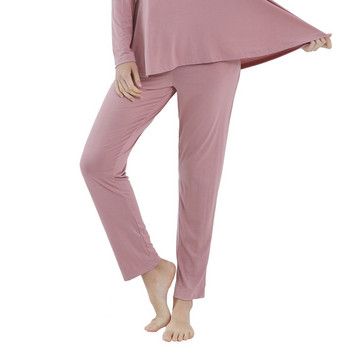 Fdfklak Νέο Φθινοπωρινό γυναικείο πάτο ύπνου Loose Pijama Lounge Pants 2XL-7XL Plus Size Fall Homewear Μαύρο/Γκρι νυχτερινό παντελόνι