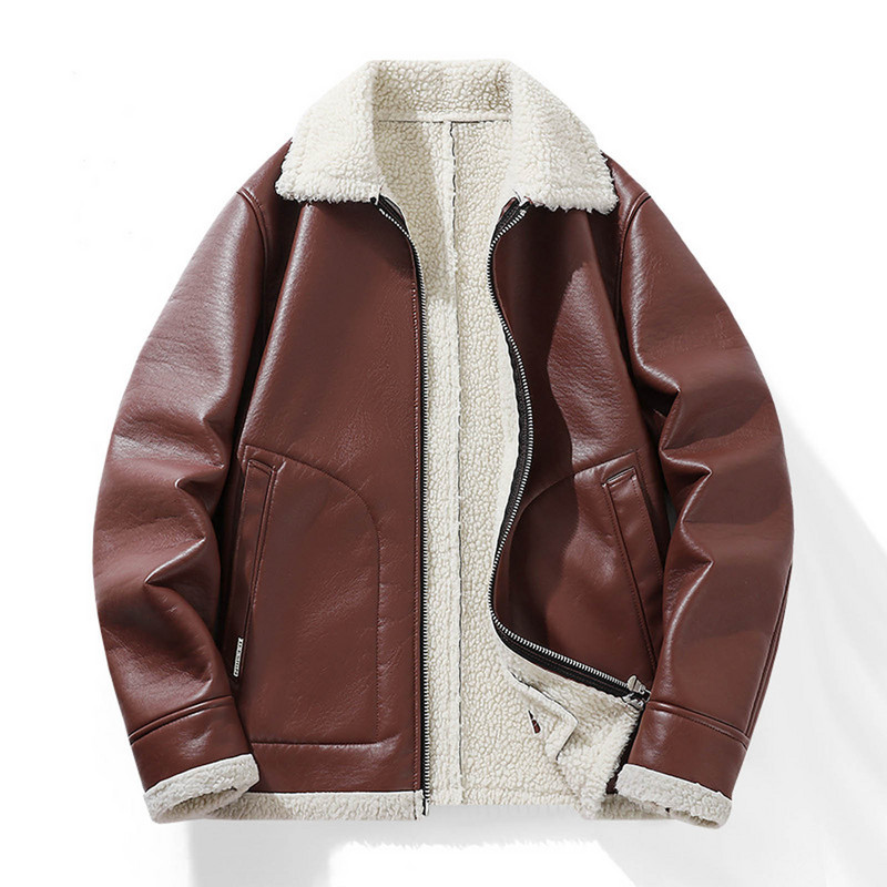 Zimske jakne za muškarce Jesen Zimska košulja s poderanim reverom Topla muška muška jakna Jesenska kožna jakna dugih rukava Kampiranje