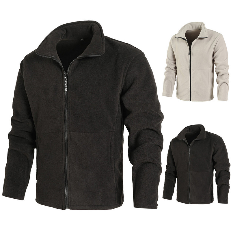 Talvejoped Meestele Nahkjakk Meeste Meeste Talvine Sügisvärv Solid Paks Tõmblukuga Mantel Jope Paks Tasku Paks Yard