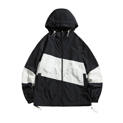 Haina pentru bărbați, vară, guler pentru bărbați, protecție solară de toamnă, rezistentă la ploaie, sport în aer liber, jachete respirabile, haină puf