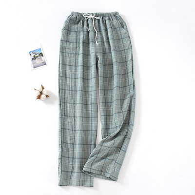 Fdfklak kevadsügis uus paar pidžaama meeste magamisasemed puhtast puuvillast ruuduline pidžaamapüksid kodukandmiseks püksid lahtised M-XXL