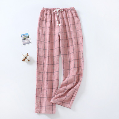 Fdfklak kevadsügis uus paar pidžaama meeste magamisasemed puhtast puuvillast ruuduline pidžaamapüksid kodukandmiseks püksid lahtised M-XXL