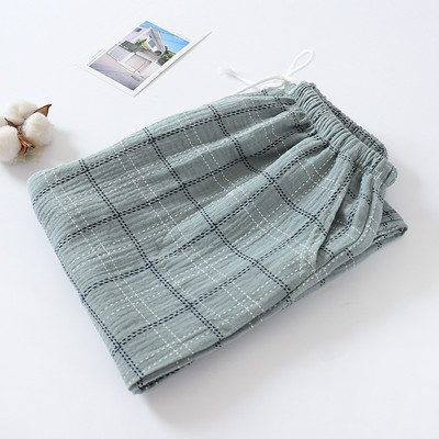 Fdfklak kevadsügis uus paar pidžaama meeste magamisasemed puhtast puuvillast ruuduline pidžaamapüksid kodukandmiseks püksid lahtised M-XXL